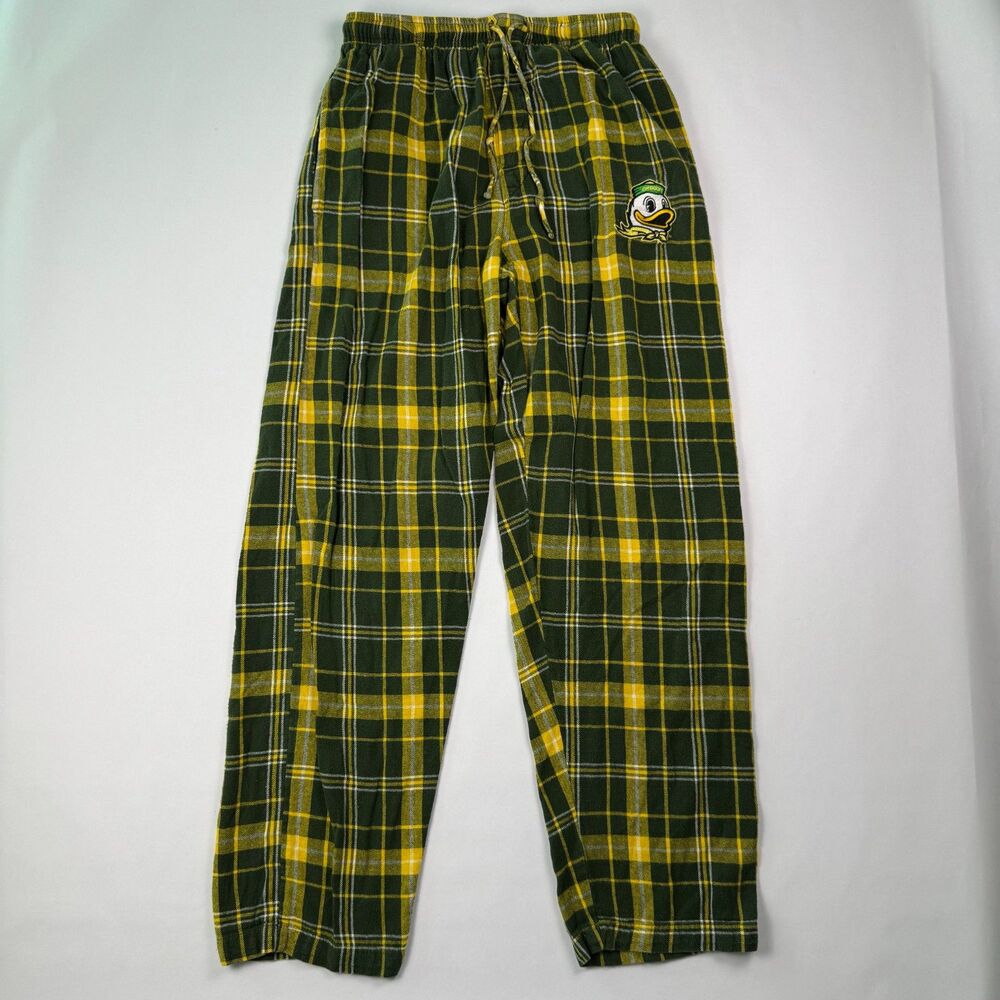 Oregon Ducks Concepts Sport Flannel Pants Small Green Plaid Lounge NCAA